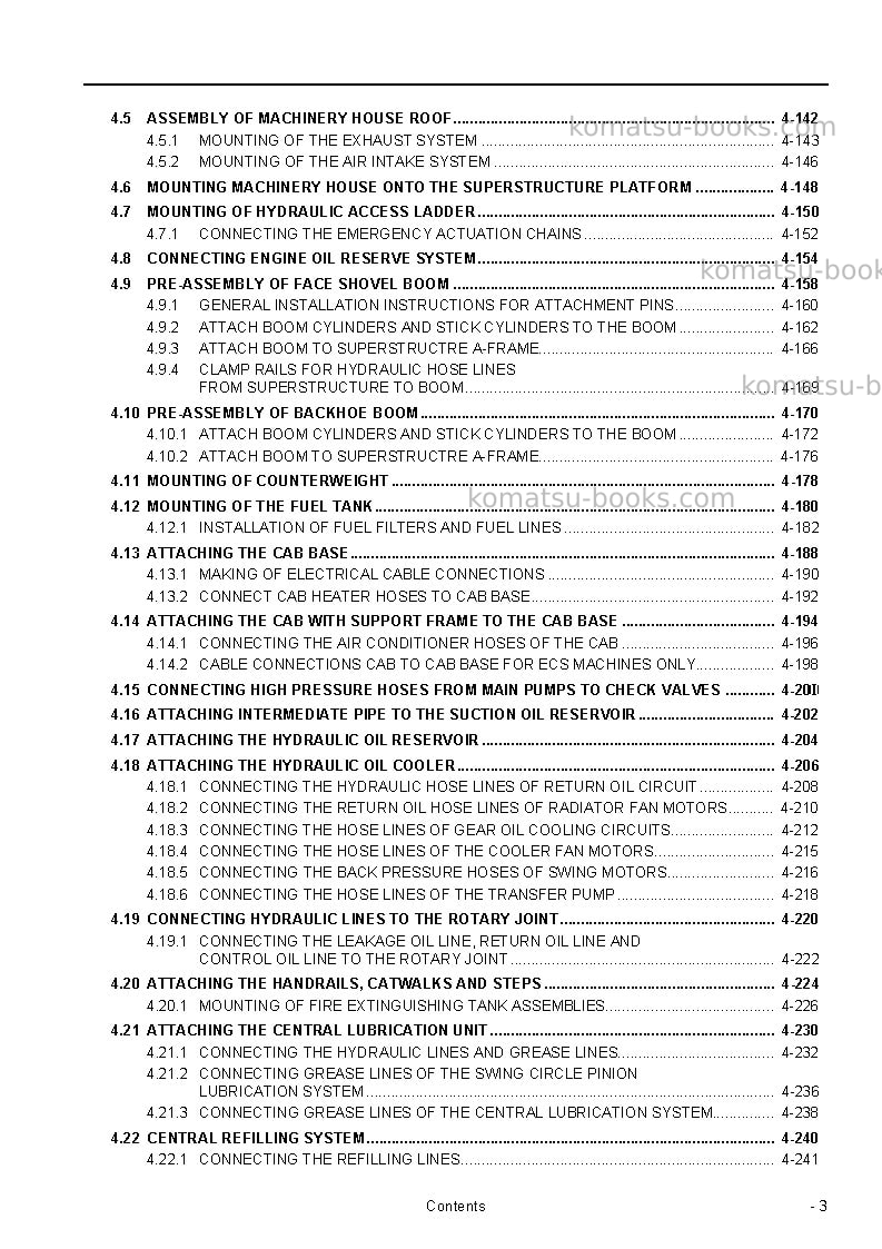 Komatsu pc5500-6deu Field assembly manual cover Page 5 Komatsu pc5500-6deu Field assembly manual cover Page 5