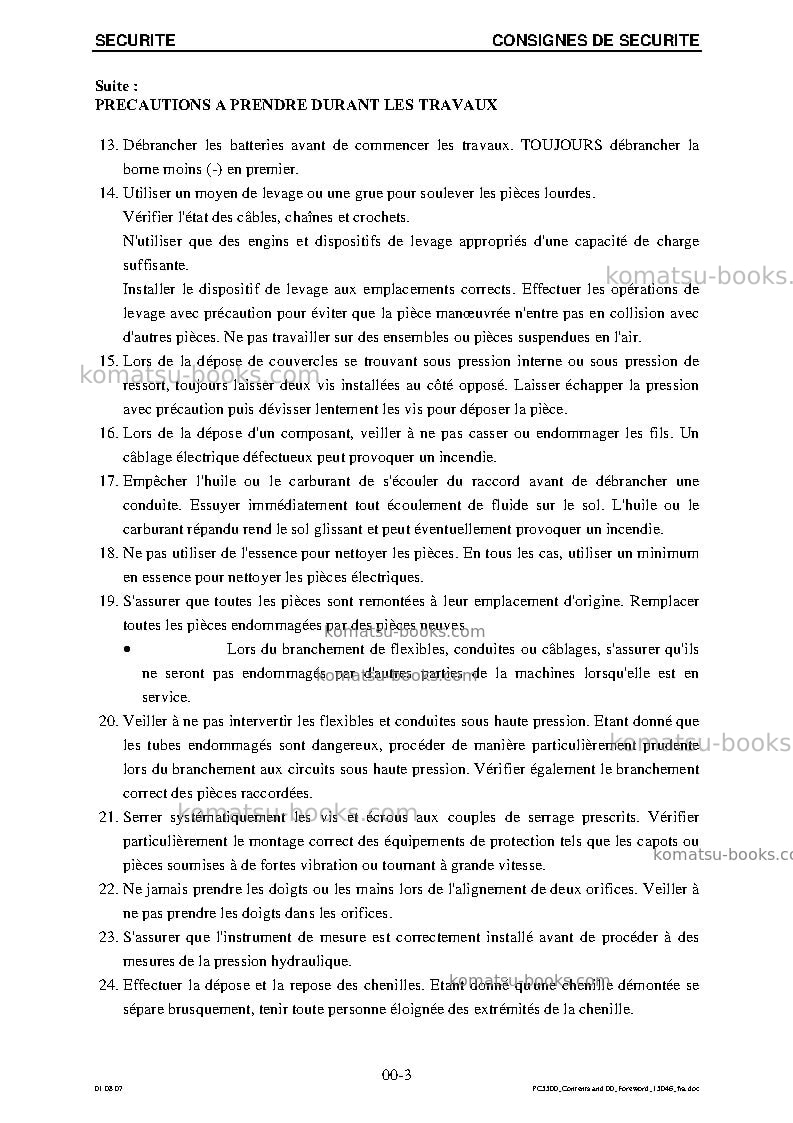 Komatsu pc5500-6deu Réparation et maintenance couverture Page 5 Komatsu pc5500-6deu Réparation et maintenance couverture Page 5