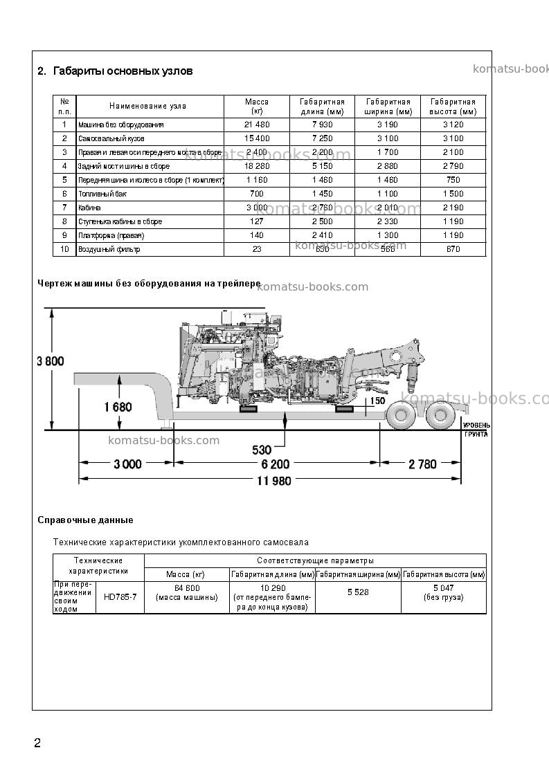 Komatsu hd785-7jpn--40c degree for cis Инструкция по сборке в полевых условиях обложка Страница 5 Komatsu hd785-7jpn--40c degree for cis Инструкция по сборке в полевых условиях обложка Страница 5