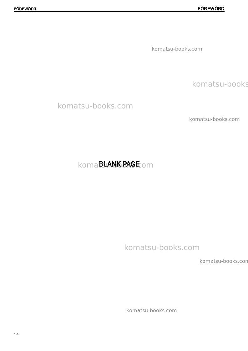 Komatsu d41e-6bra Operation manual cover Page 5 Komatsu d41e-6bra Operation manual cover Page 5