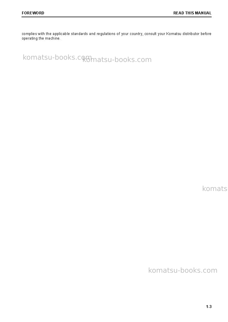 Komatsu d51ex-24bra Operation manual cover Page 5
