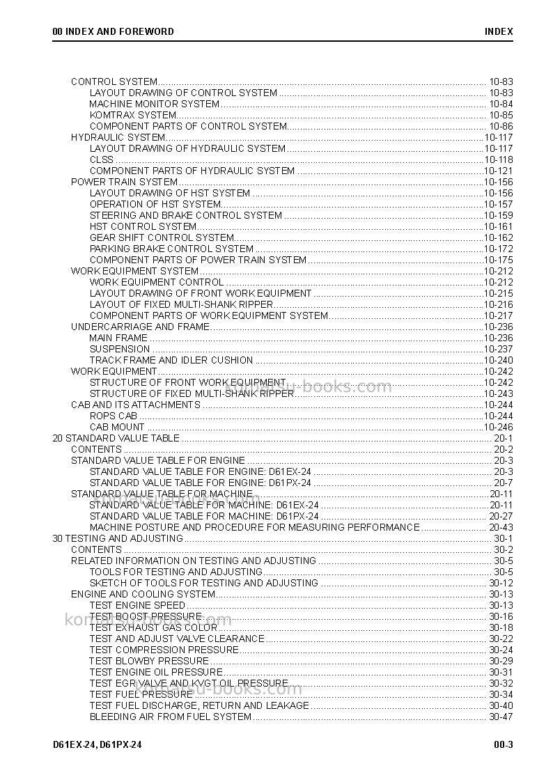 Komatsu d61ex-24jpn Repair & maintenance cover Page 5 Komatsu d61ex-24jpn Repair & maintenance cover Page 5