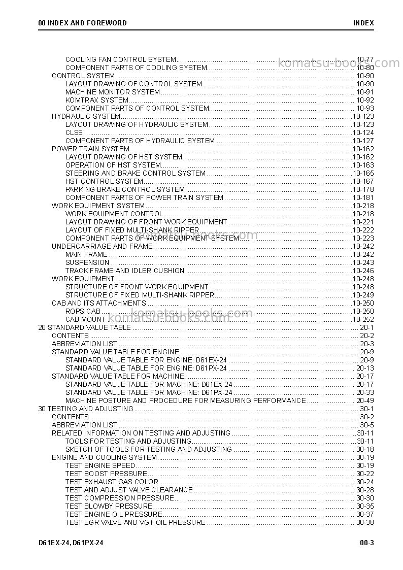 Komatsu d61px-24bra Repair & maintenance cover Page 5 Komatsu d61px-24bra Repair & maintenance cover Page 5