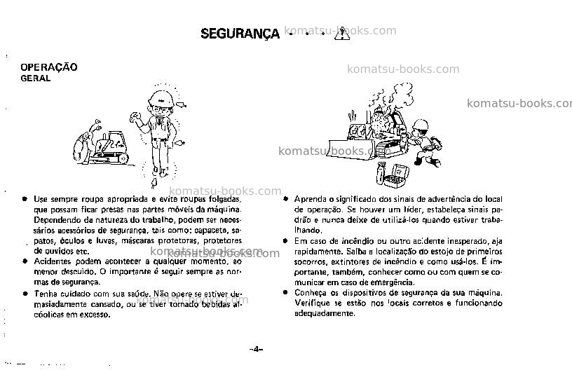 Komatsu d50a-15jpn Manual de operação capa Página 5 Komatsu d50a-15jpn Manual de operação capa Página 5