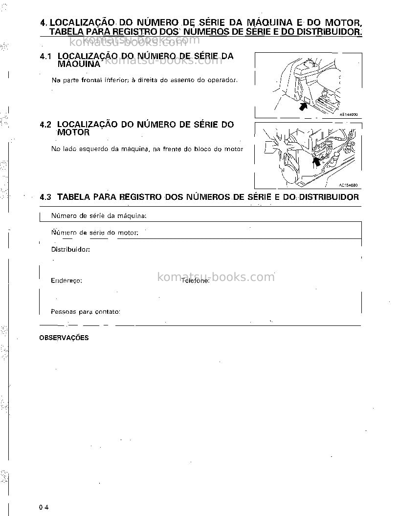 Komatsu d41a-6jpn Manual de operação capa Página 5 Komatsu d41a-6jpn Manual de operação capa Página 5