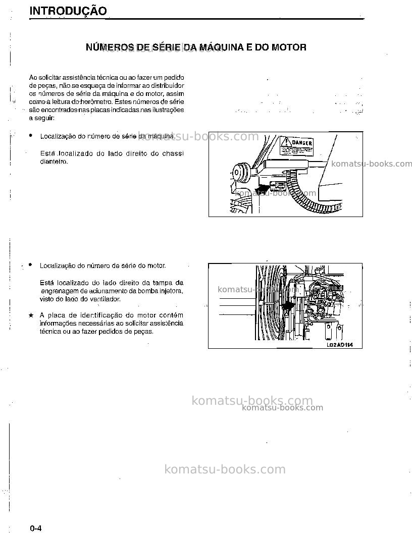 Komatsu wa180-1bra-b Manual de operação capa Página 5 Komatsu wa180-1bra-b Manual de operação capa Página 5