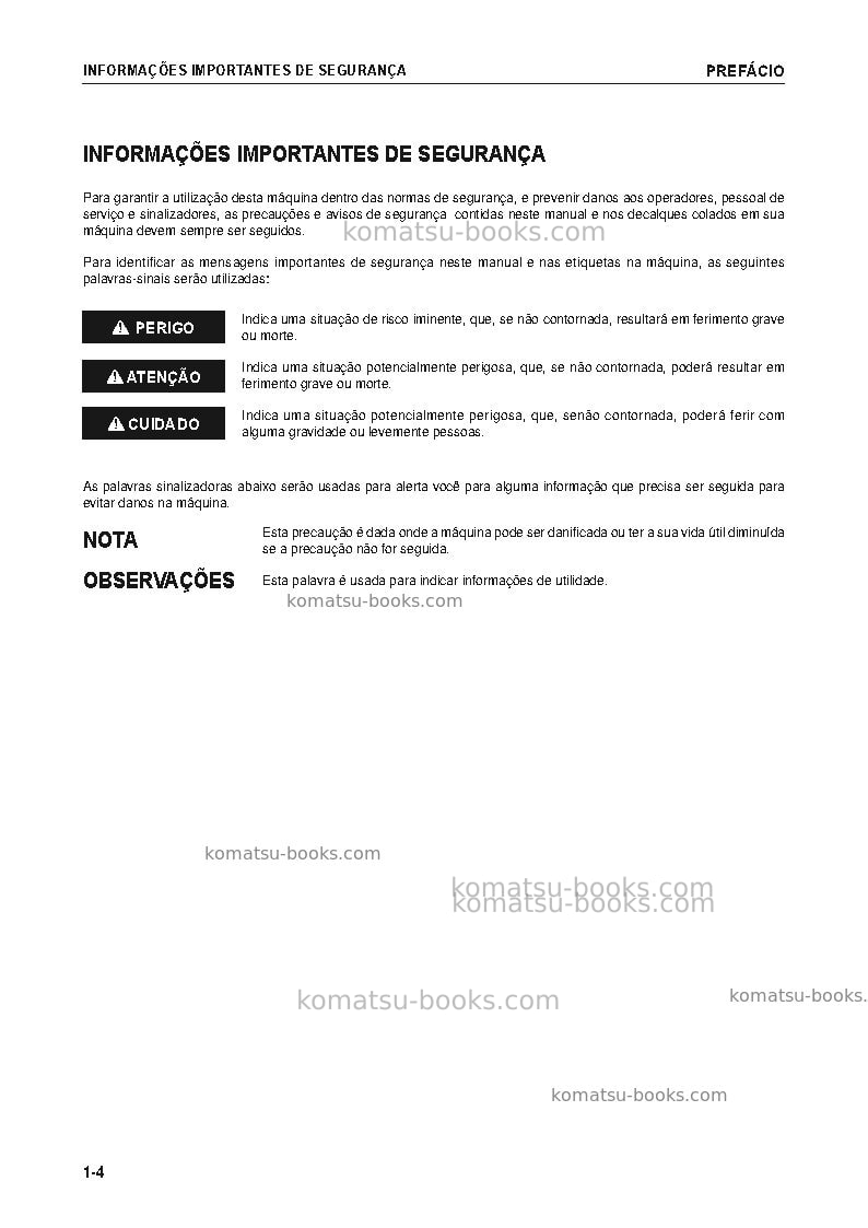 Komatsu d85ex-15jpn-e0 Manual de operação capa Página 5