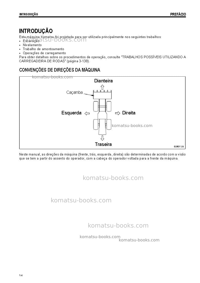 Komatsu wa500-6jpn Manual de operação capa Página 5 Komatsu wa500-6jpn Manual de operação capa Página 5