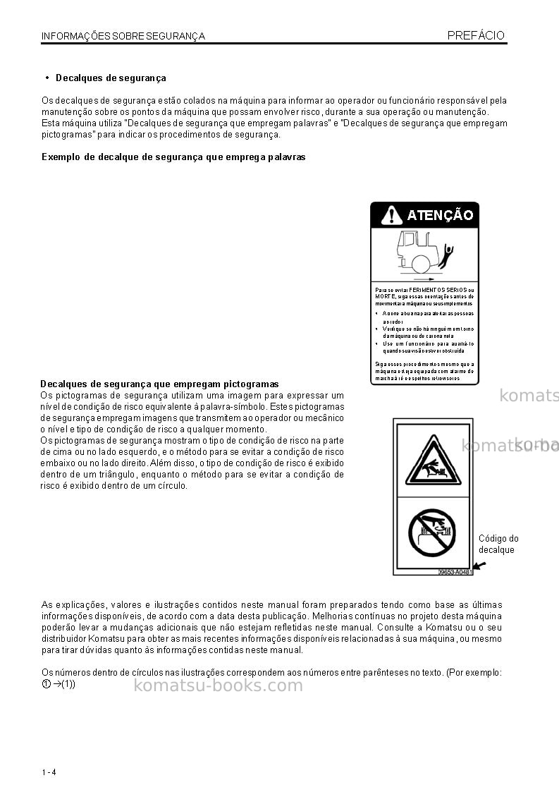 Komatsu wa380-6jpn Manual de operação capa Página 5 Komatsu wa380-6jpn Manual de operação capa Página 5