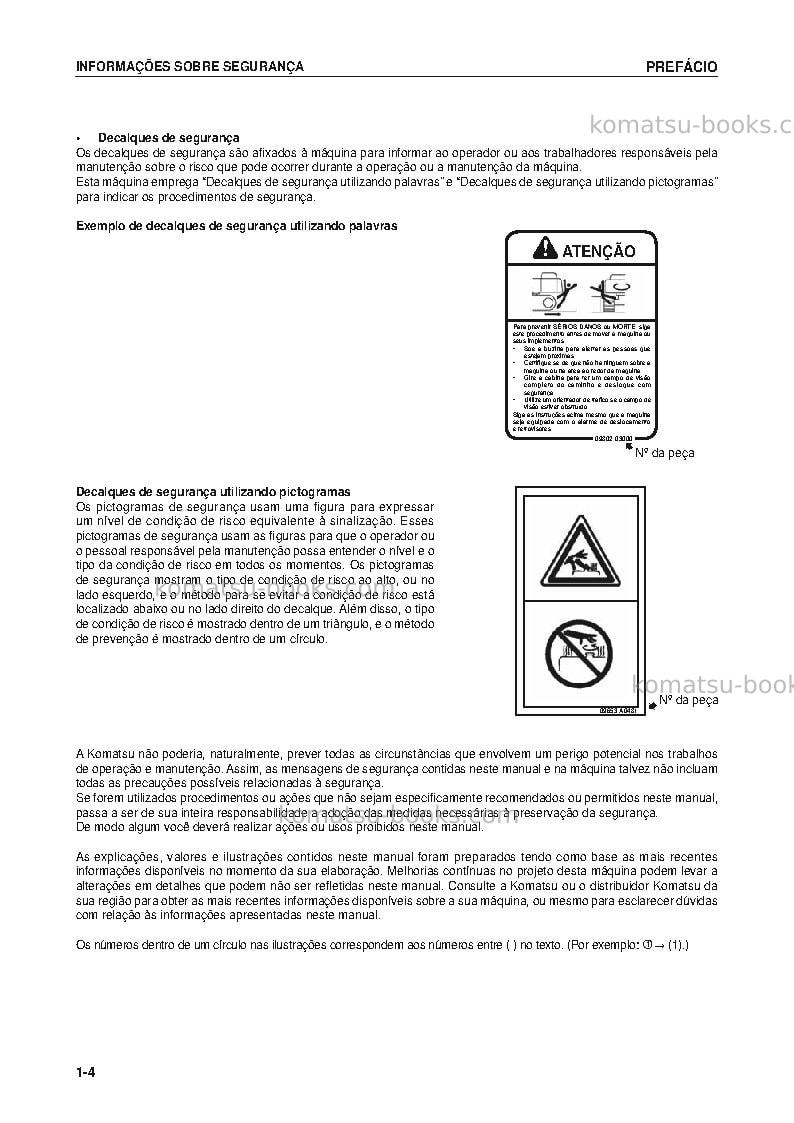 Komatsu pc350lc-8jpn Manual de operação capa Página 5 Komatsu pc350lc-8jpn Manual de operação capa Página 5