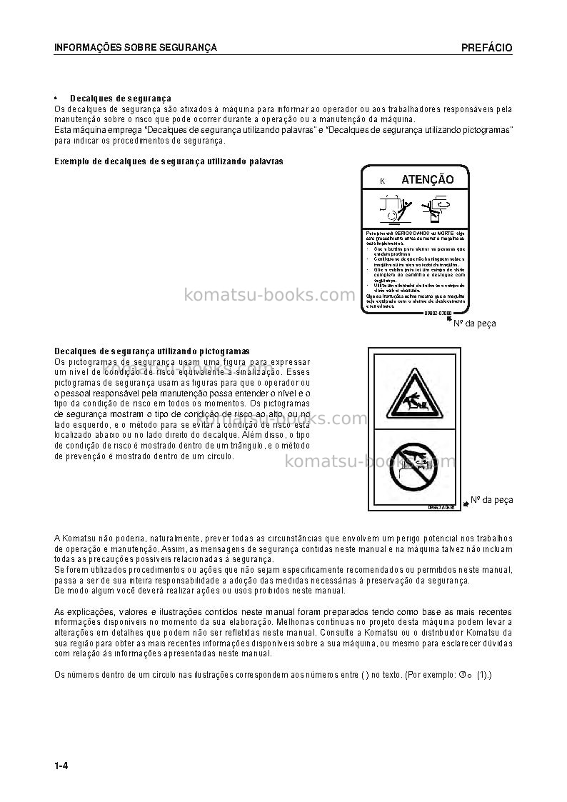 Komatsu pc350lc-8bra Manual de operação capa Página 5 Komatsu pc350lc-8bra Manual de operação capa Página 5