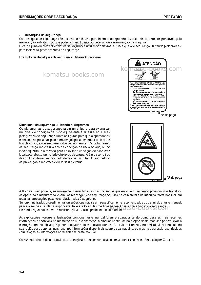 Komatsu pc200-8bra Manual de operação capa Página 5