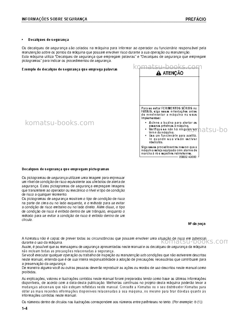 Komatsu gd825a-2jpn Manual de operação capa Página 5 Komatsu gd825a-2jpn Manual de operação capa Página 5