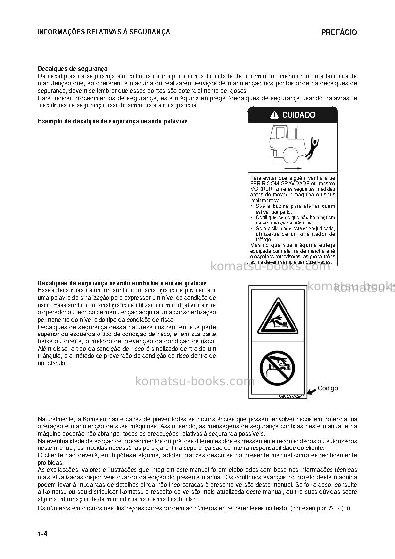 Komatsu wa320-5bra Manual de operação capa Página 5 Komatsu wa320-5bra Manual de operação capa Página 5