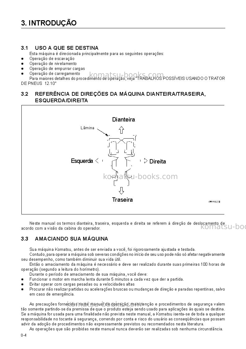 Komatsu wd500-3jpn Manual de operação capa Página 5 Komatsu wd500-3jpn Manual de operação capa Página 5