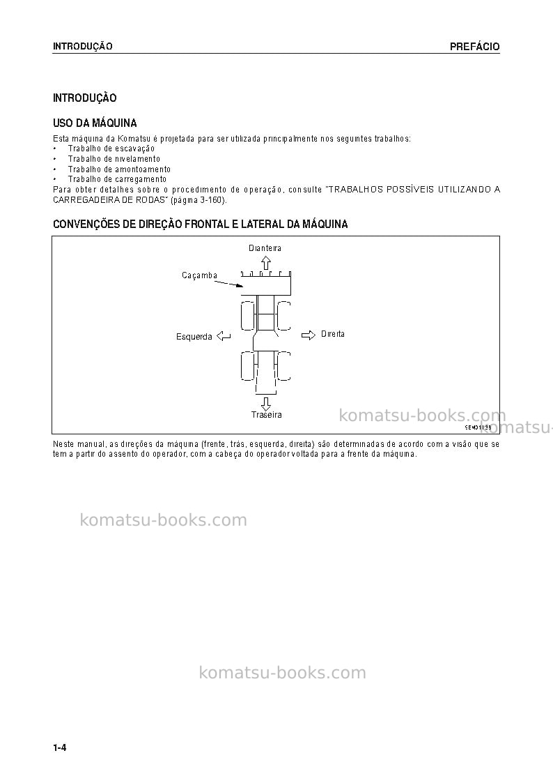 Komatsu wa600-6jpn Manual de operação capa Página 5 Komatsu wa600-6jpn Manual de operação capa Página 5