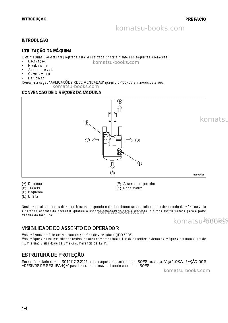 Komatsu pc160lc-8bra Manual de operação capa Página 5