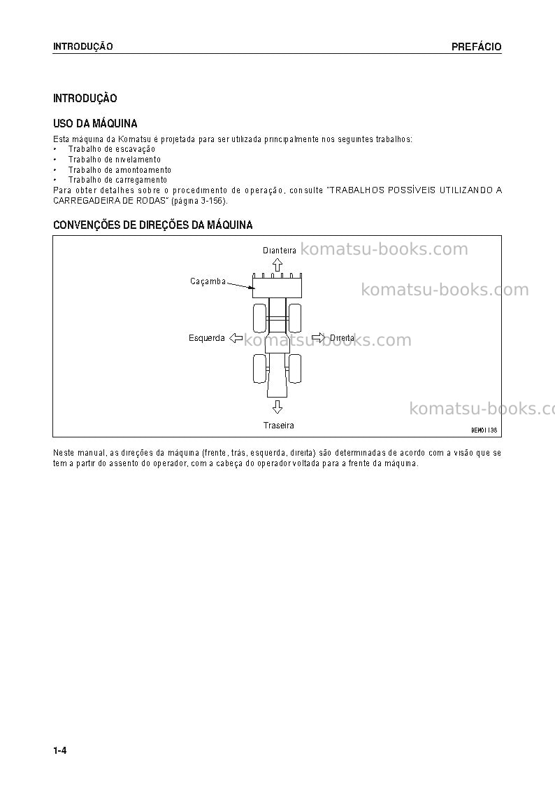 Komatsu wa1200-6jpn Manual de operação capa Página 5 Komatsu wa1200-6jpn Manual de operação capa Página 5
