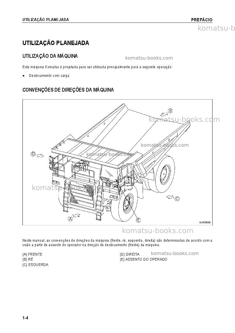 Komatsu hd785-7jpn Manual de operação capa Página 5 Komatsu hd785-7jpn Manual de operação capa Página 5