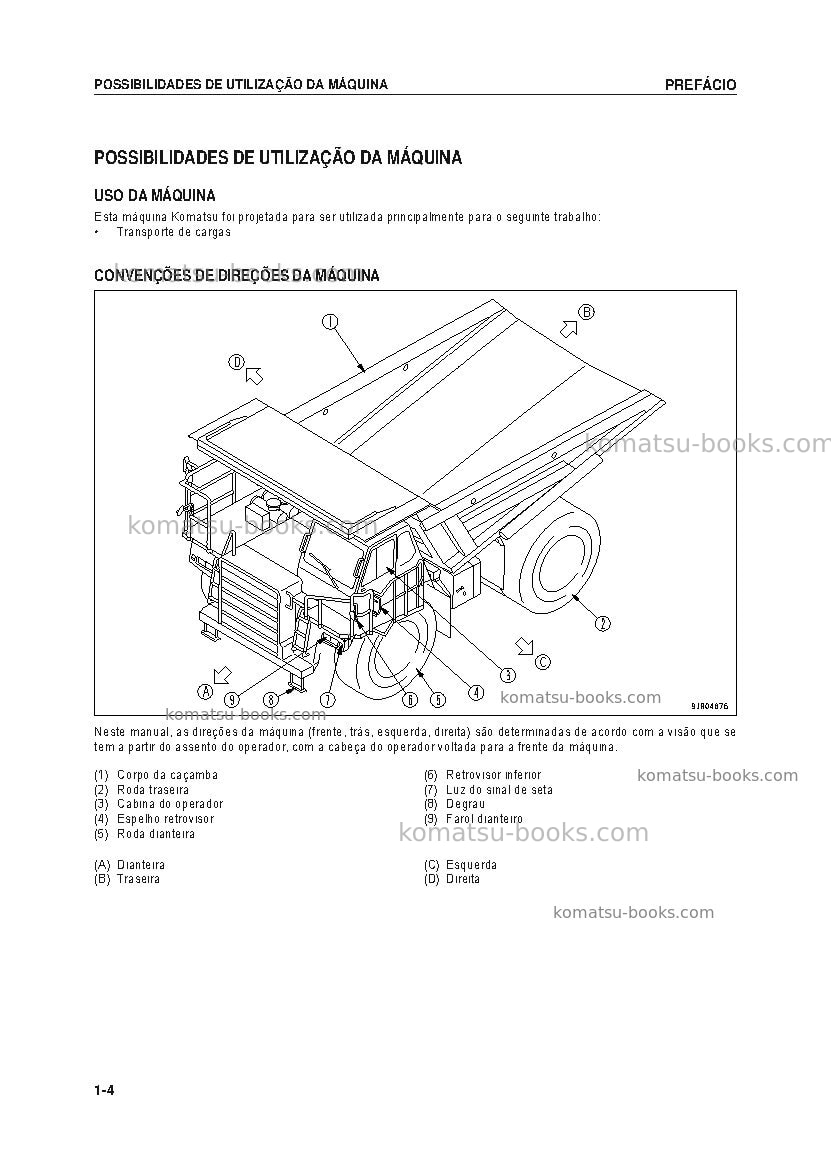 Komatsu hd465-7jpn-e0 Manual de operação capa Página 5 Komatsu hd465-7jpn-e0 Manual de operação capa Página 5