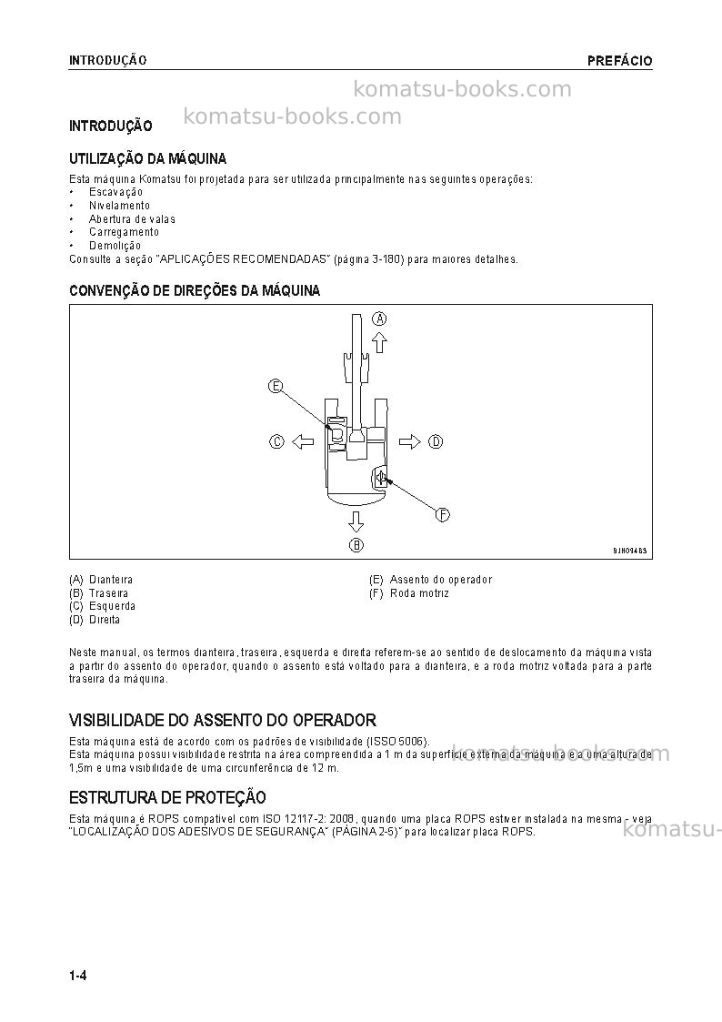 Komatsu pc200-8bra-m0 Manual de operação capa Página 5 Komatsu pc200-8bra-m0 Manual de operação capa Página 5
