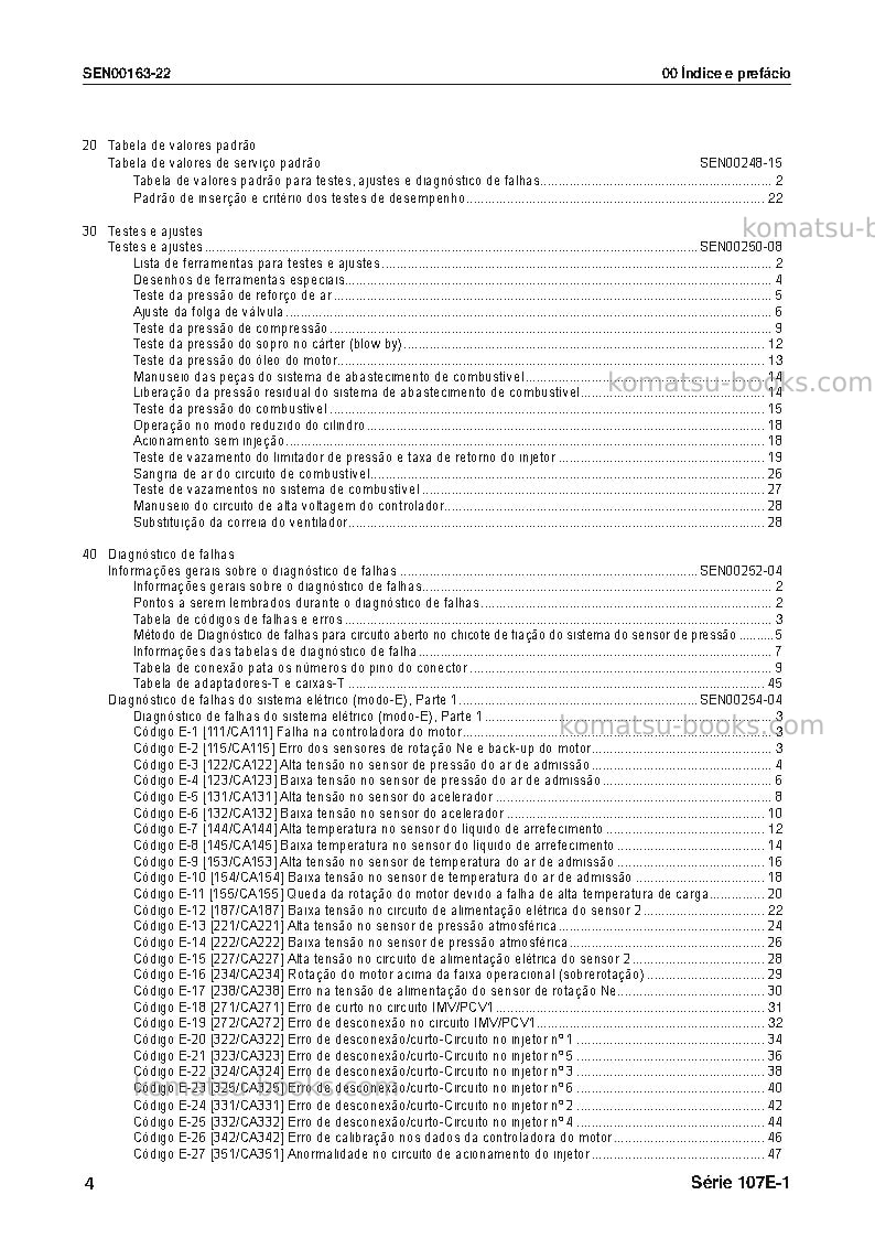 Komatsu 107e-1 seriesjpn Reparo e manutenção capa Página 5 Komatsu 107e-1 seriesjpn Reparo e manutenção capa Página 5