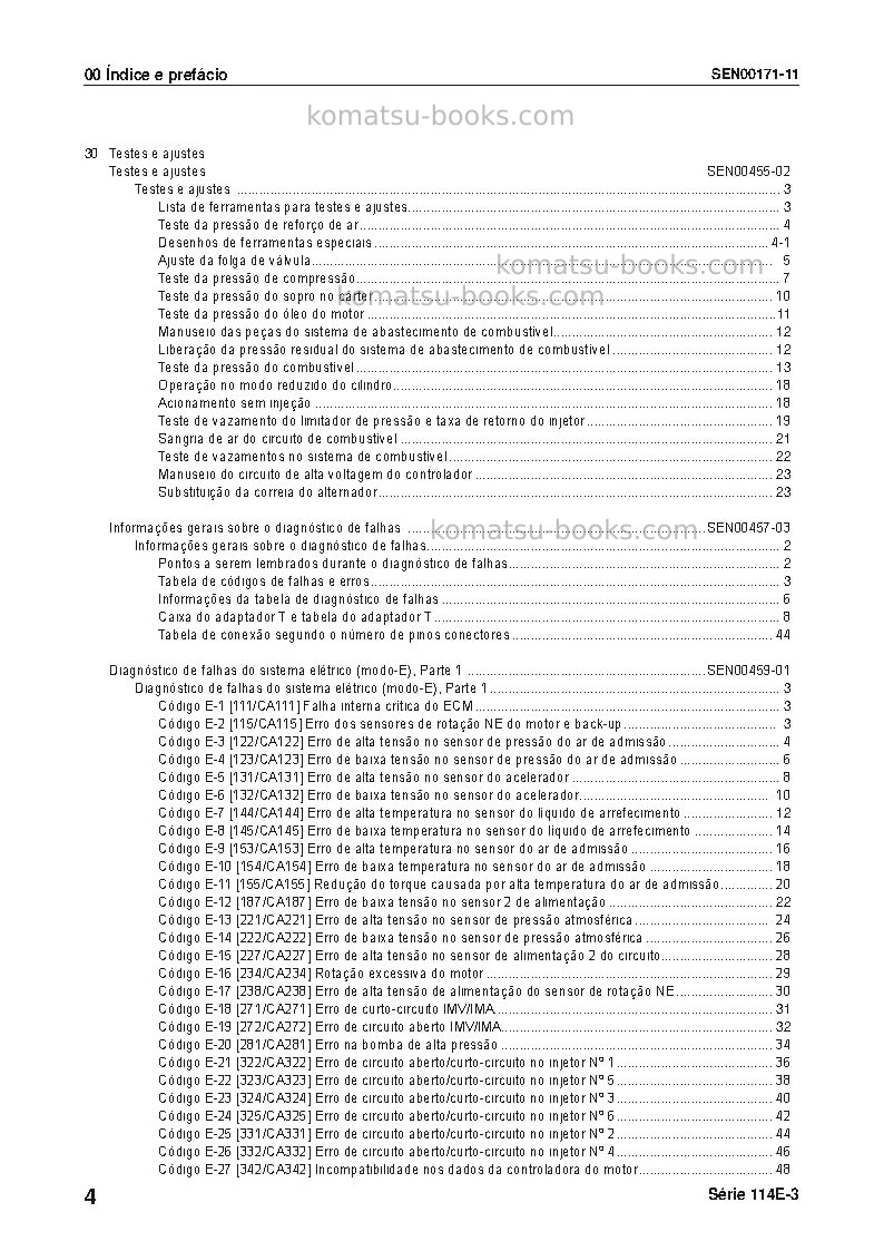 Komatsu 114e-3 seriesjpn Reparo e manutenção capa Página 5 Komatsu 114e-3 seriesjpn Reparo e manutenção capa Página 5