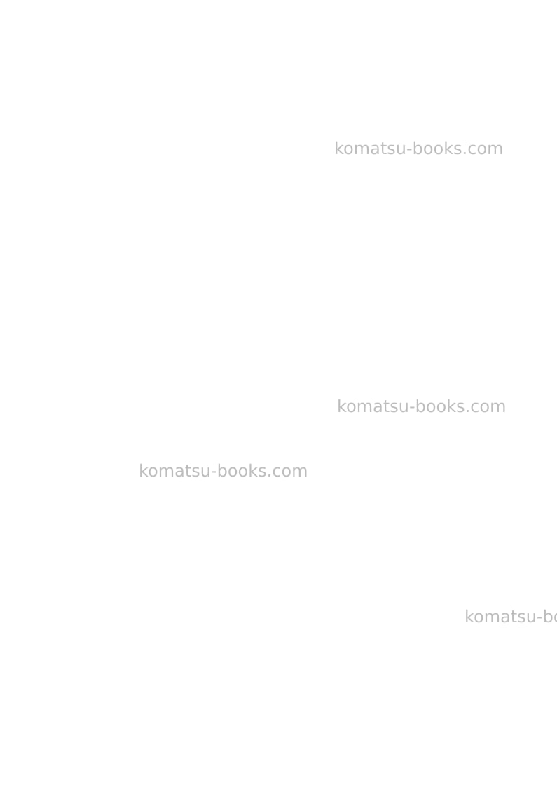 Komatsu 560c Operation manual cover Page 5 Komatsu 560c Operation manual cover Page 5