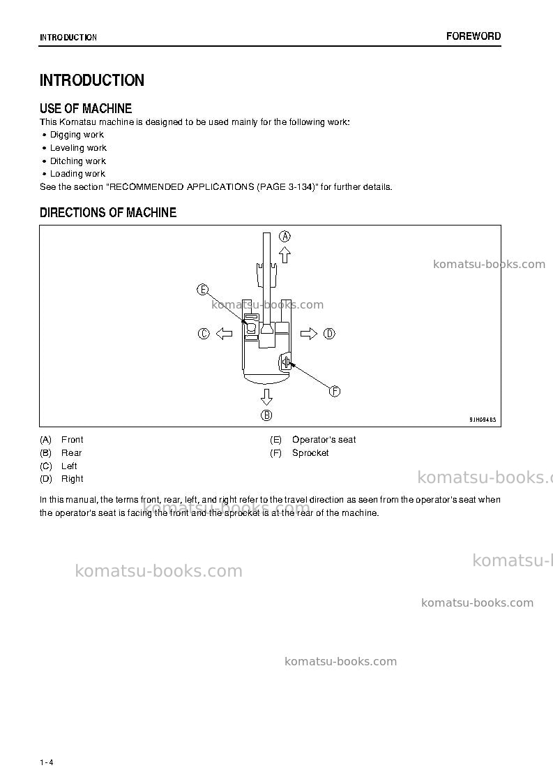 Komatsu pc1250-8idn-r Operation manual cover Page 5 Komatsu pc1250-8idn-r Operation manual cover Page 5