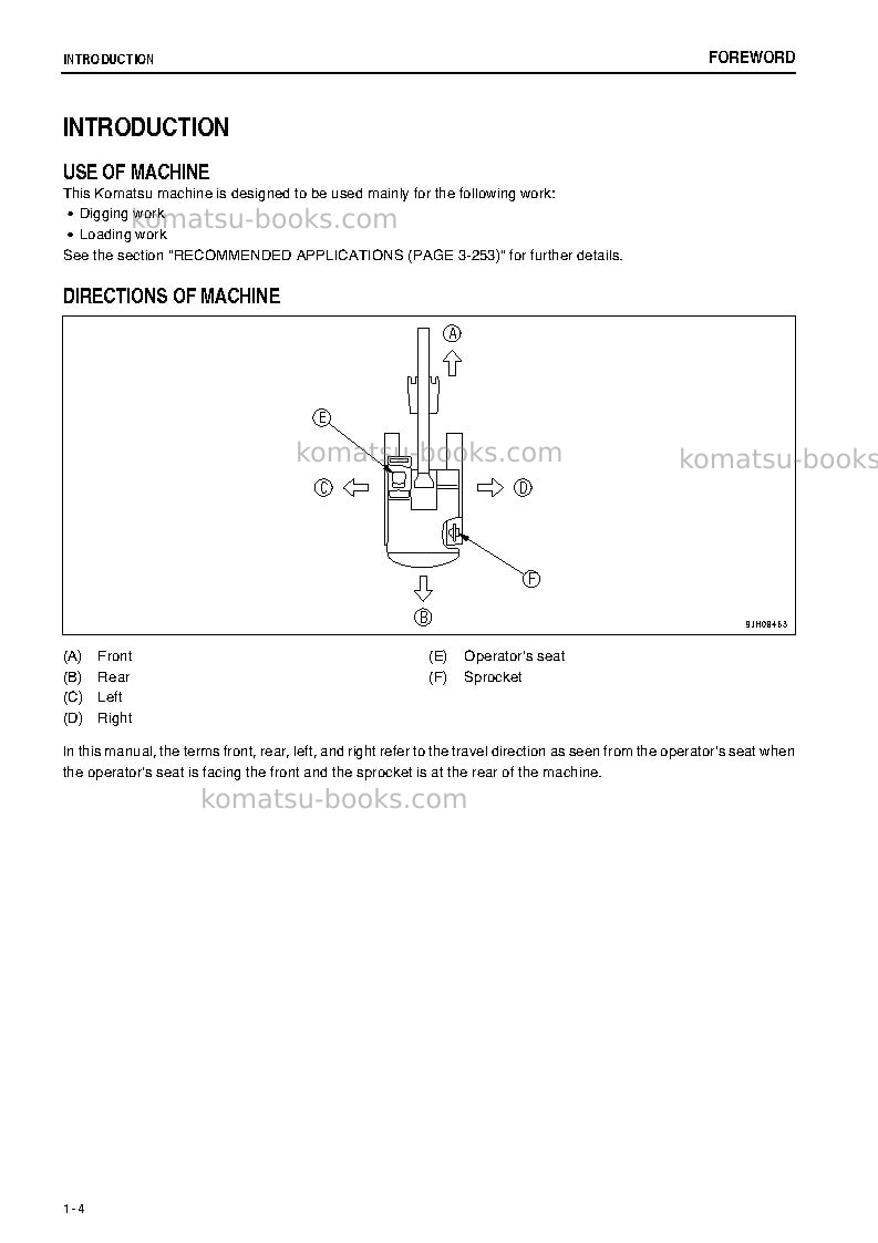 Komatsu pc2000-8idn Operation manual cover Page 5 Komatsu pc2000-8idn Operation manual cover Page 5