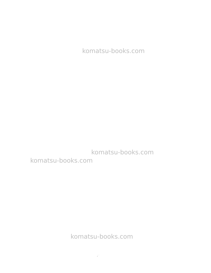 Komatsu pc3000-1deu Operation manual cover Page 5 Komatsu pc3000-1deu Operation manual cover Page 5