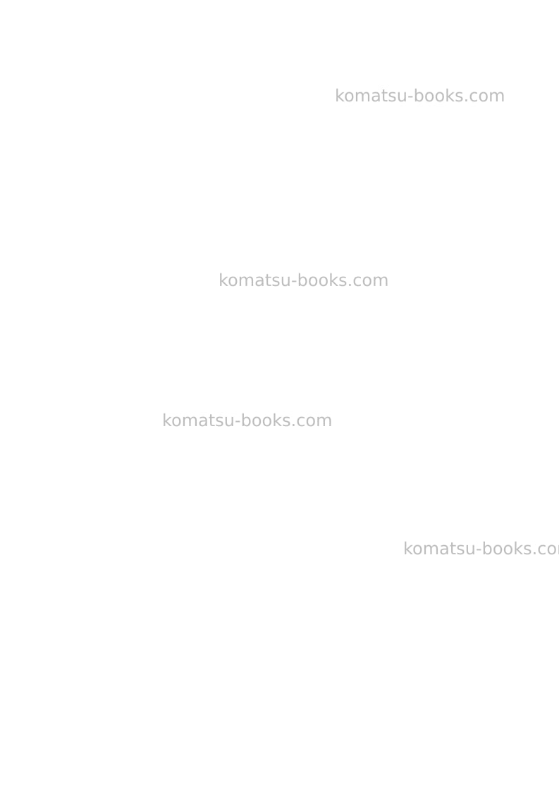 Komatsu td-20h Operation manual cover Page 5 Komatsu td-20h Operation manual cover Page 5