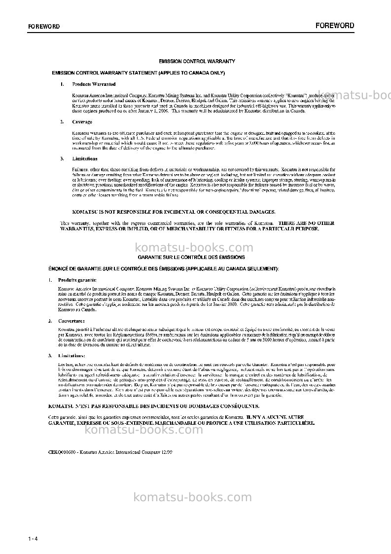 Komatsu d155ax-5jpn-for estonia Operation manual cover Page 5