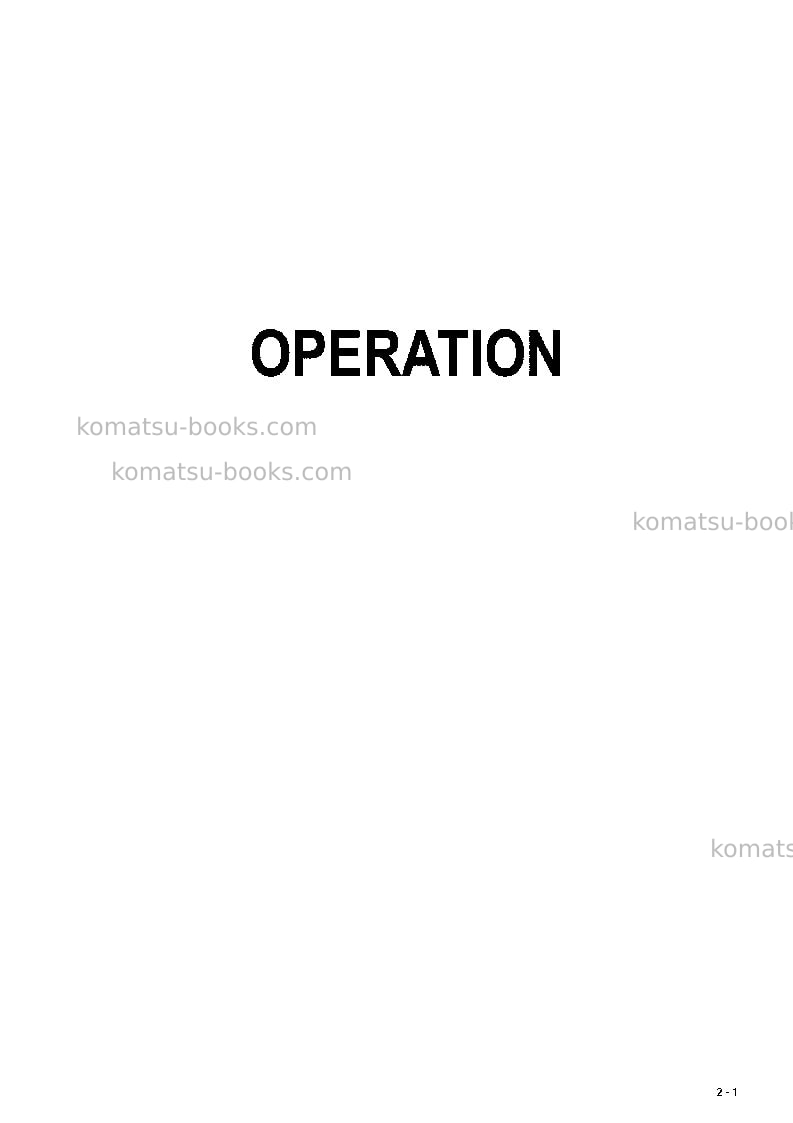Komatsu dwt125-1jpn-towing winch Operation manual cover Page 5