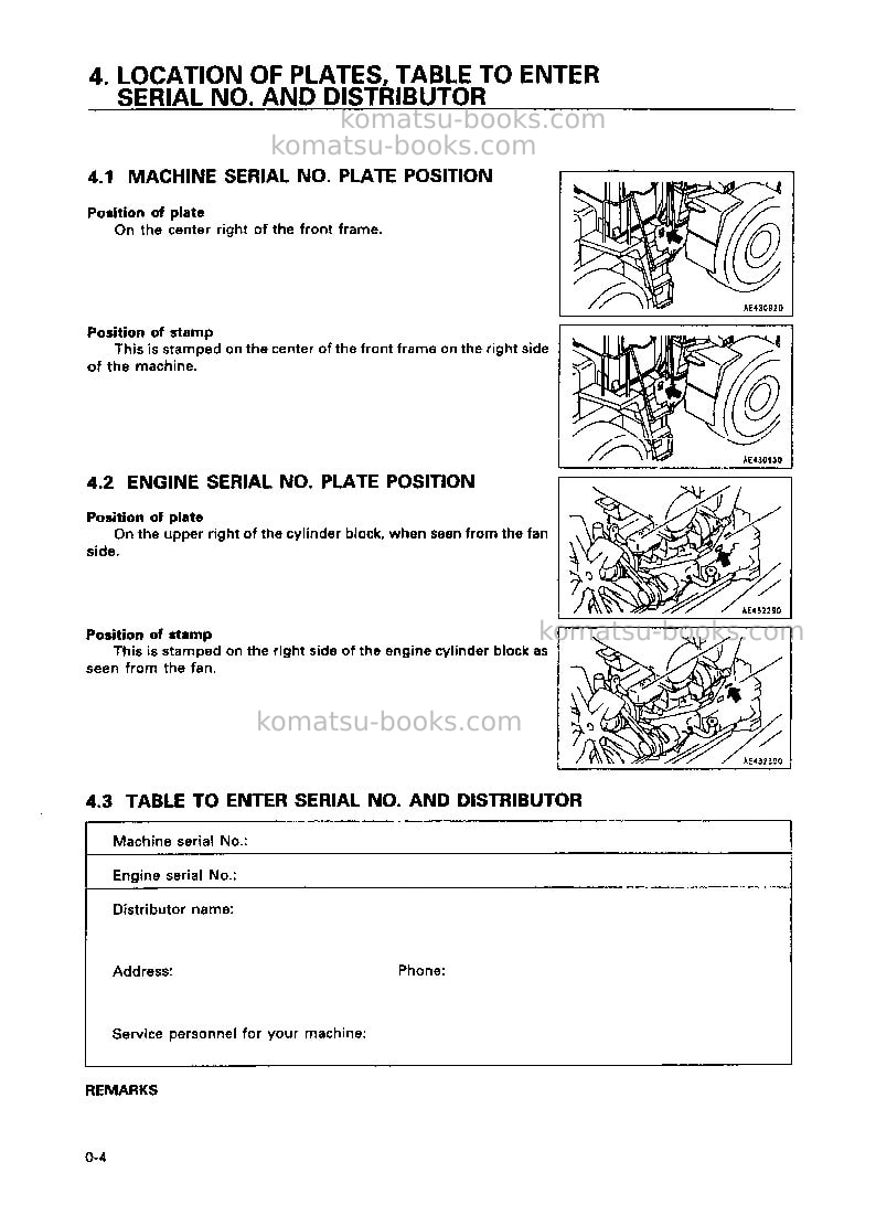 Komatsu wd420-3jpn Operation manual cover Page 5 Komatsu wd420-3jpn Operation manual cover Page 5