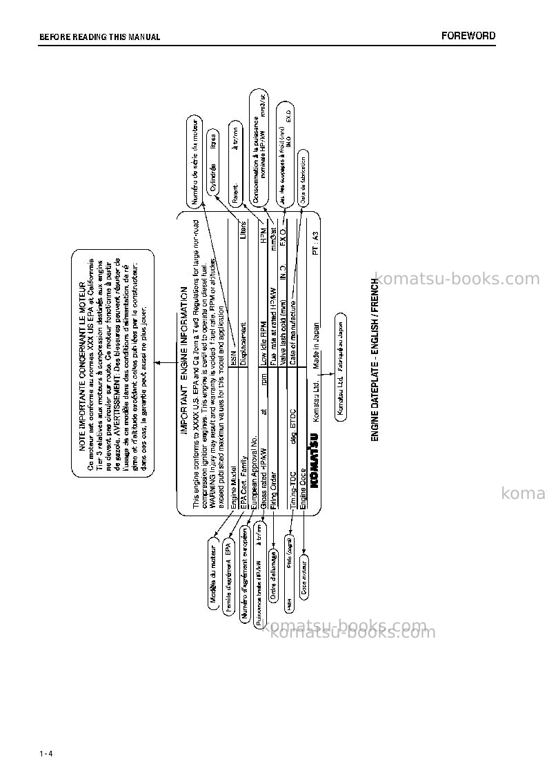 Komatsu hd605-7jpn-e0 Operation manual cover Page 5 Komatsu hd605-7jpn-e0 Operation manual cover Page 5