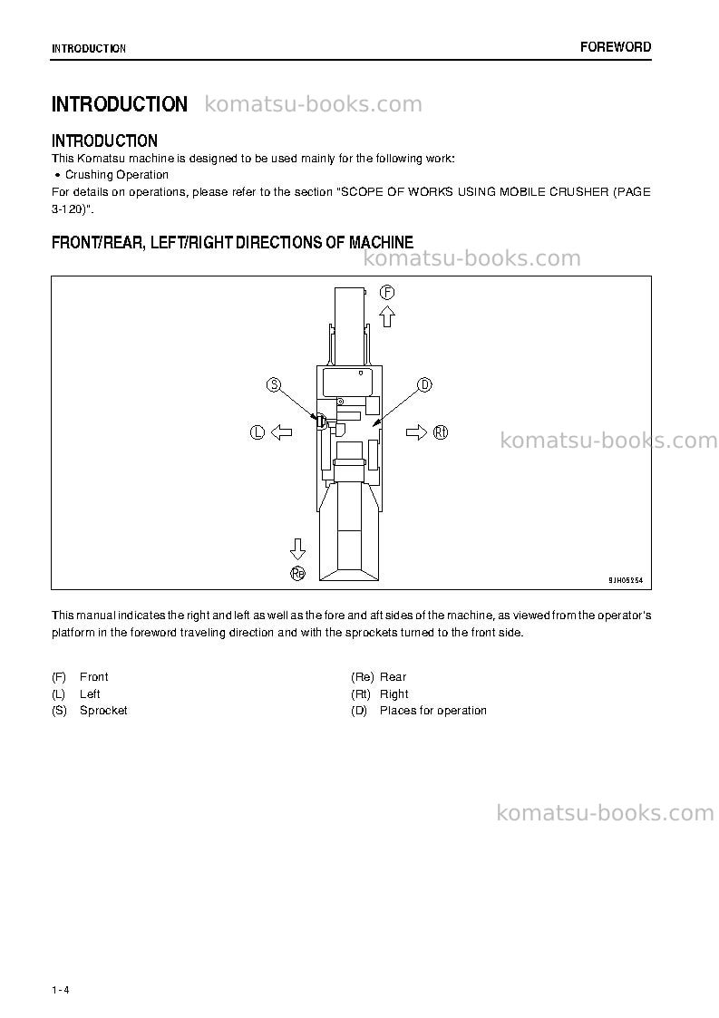 Komatsu br380jg-1jpn-tier3 Operation manual cover Page 5