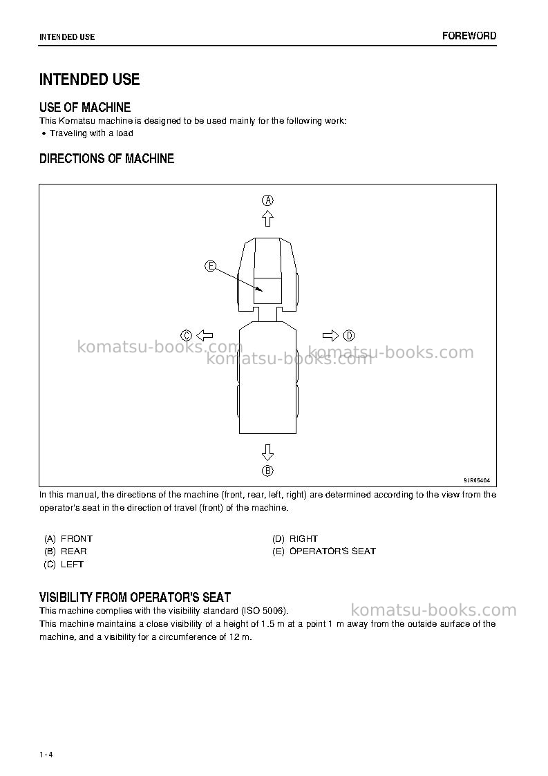 Komatsu hm300-2jpn-r Operation manual cover Page 5 Komatsu hm300-2jpn-r Operation manual cover Page 5
