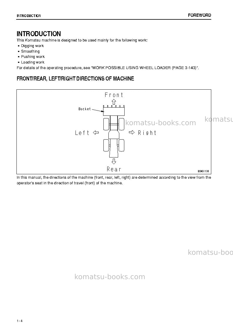 Komatsu wa500-6jpn-w/o erg Operation manual cover Page 5 Komatsu wa500-6jpn-w/o erg Operation manual cover Page 5