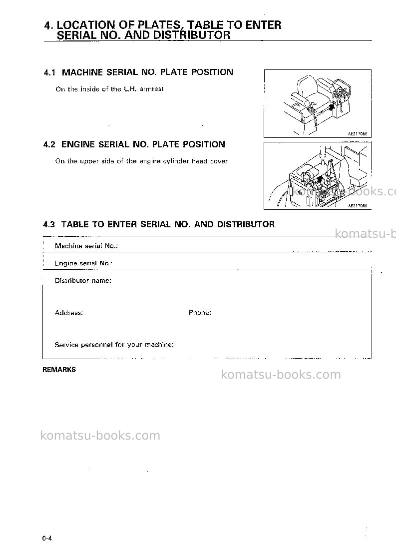 Komatsu d37p-5jpn-a Operation manual cover Page 5 Komatsu d37p-5jpn-a Operation manual cover Page 5