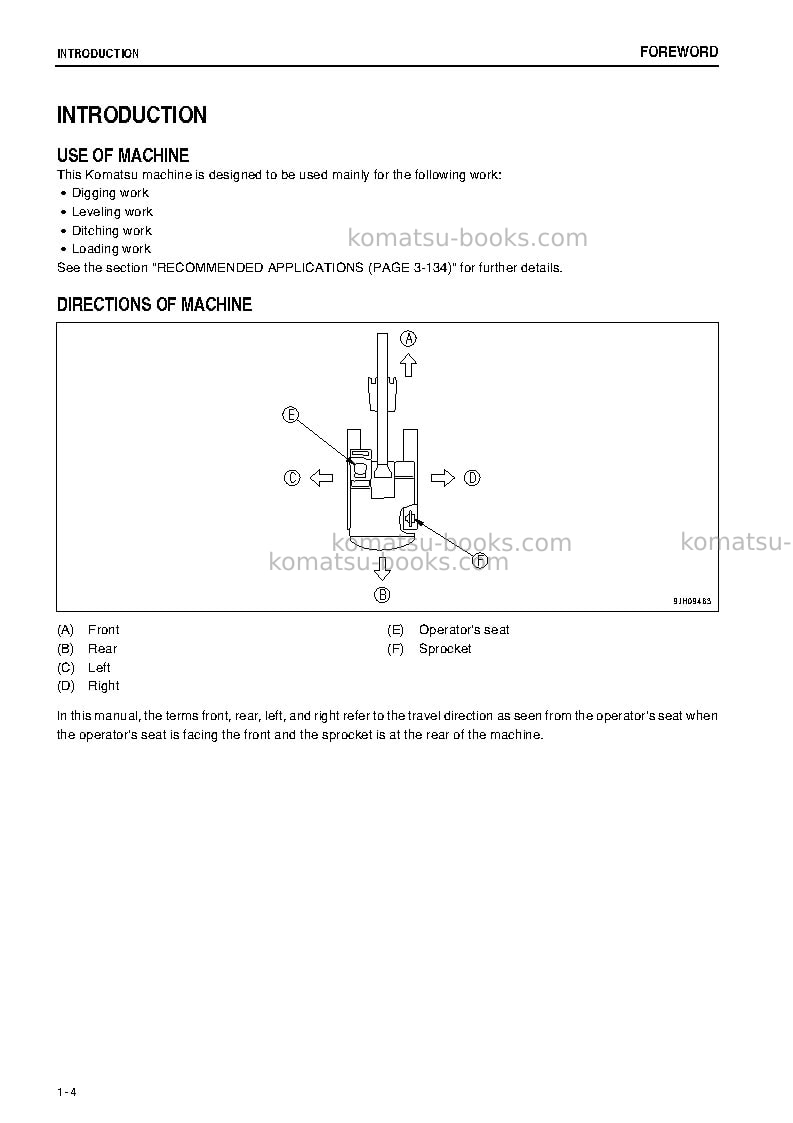 Komatsu pc1250sp-8jpn-w/o erg Operation manual cover Page 5 Komatsu pc1250sp-8jpn-w/o erg Operation manual cover Page 5