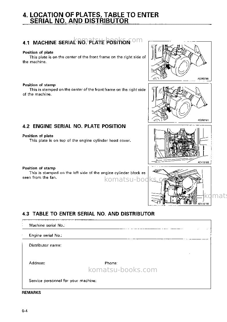 Komatsu wa120-3jpn-3-speed t/mission Operation manual cover Page 5 Komatsu wa120-3jpn-3-speed t/mission Operation manual cover Page 5