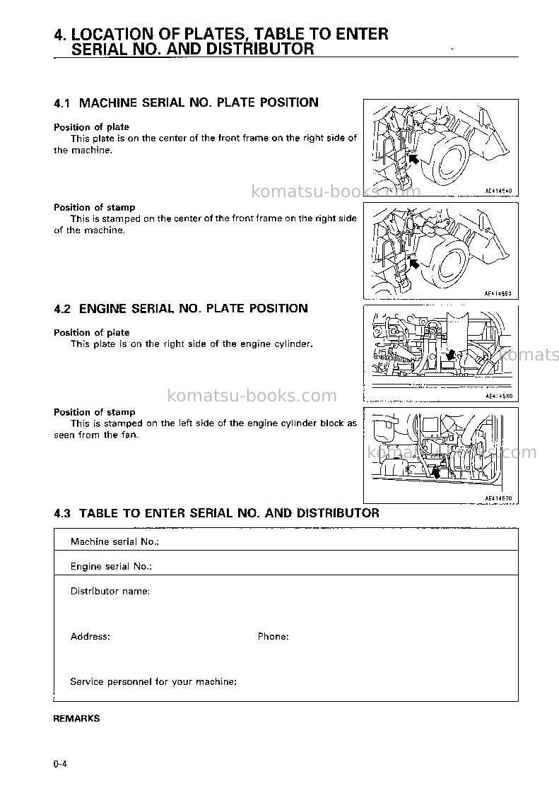 Komatsu wa180-3jpn Operation manual cover Page 5 Komatsu wa180-3jpn Operation manual cover Page 5