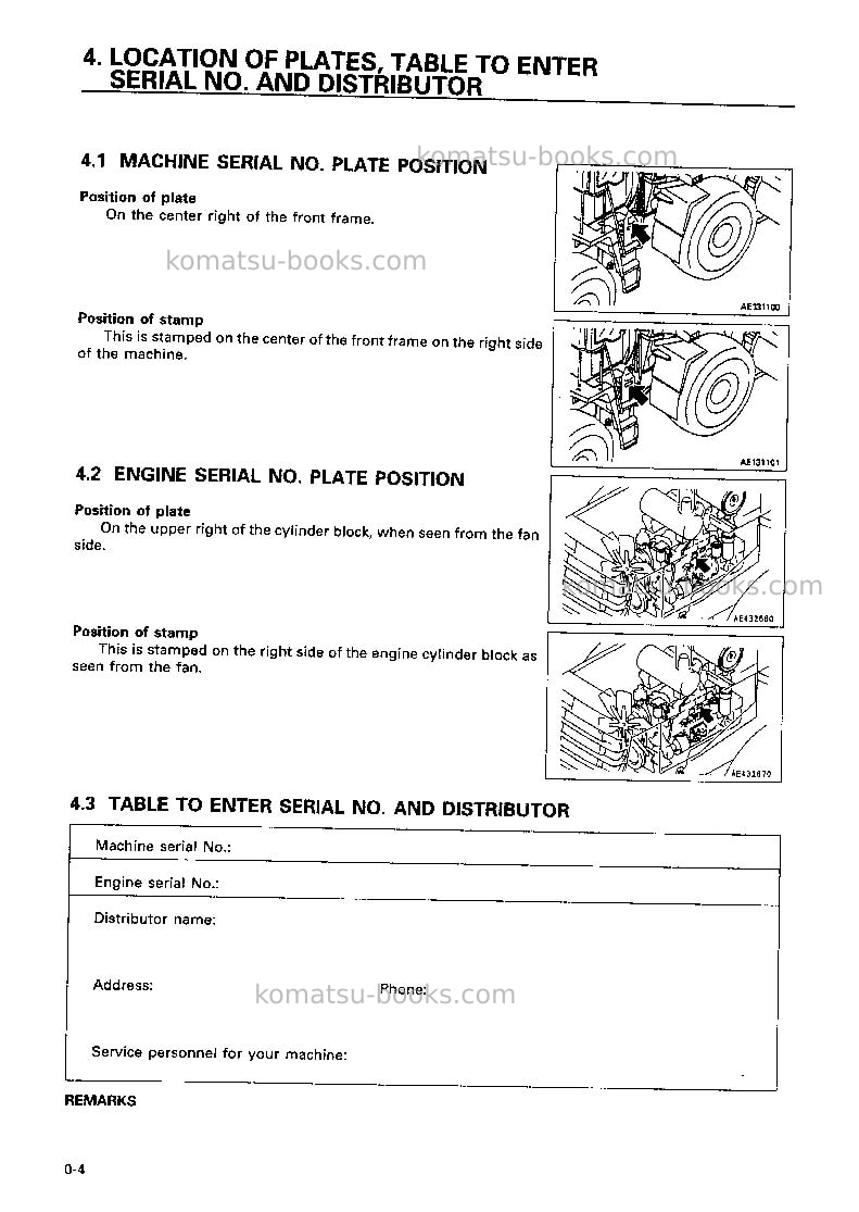 Komatsu wa470-3jpn-mono lever, autoshift tramsmission Operation manual cover Page 5