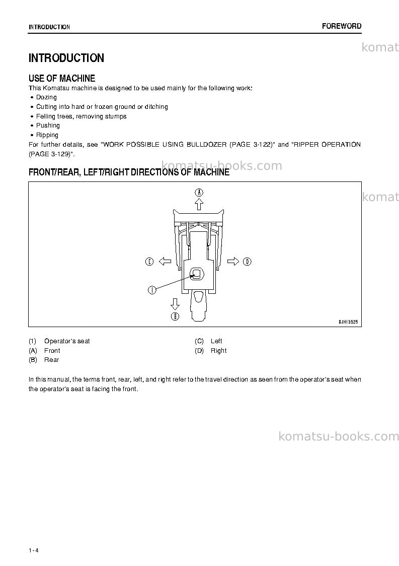Komatsu d375a-5jpn-tier3 Operation manual cover Page 5 Komatsu d375a-5jpn-tier3 Operation manual cover Page 5