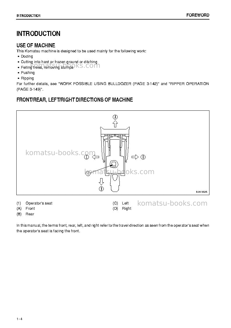 Komatsu d475a-5jpn-tier2 Operation manual cover Page 5 Komatsu d475a-5jpn-tier2 Operation manual cover Page 5