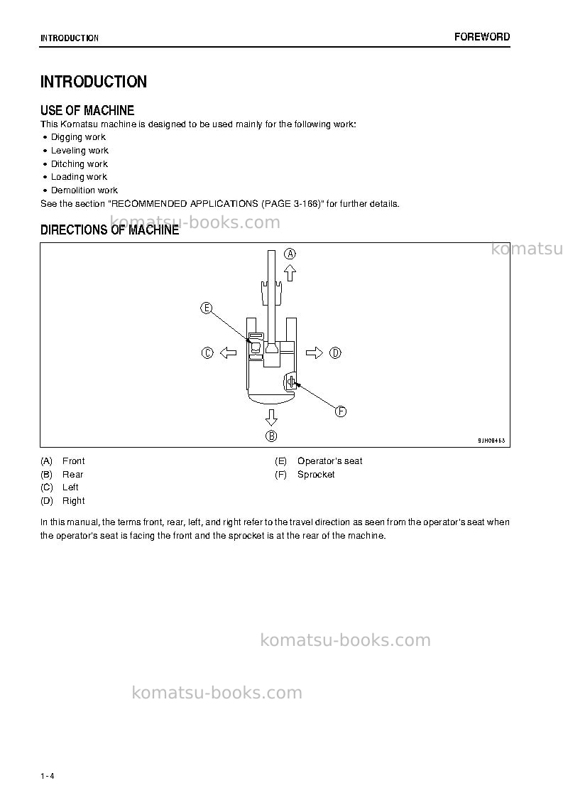 Komatsu pc400-8jpn-r, work equipment grease 100h Operation manual cover Page 5 Komatsu pc400-8jpn-r, work equipment grease 100h Operation manual cover Page 5