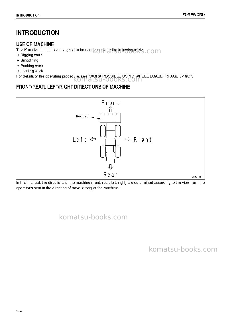 Komatsu wa600-6jpn-r Operation manual cover Page 5