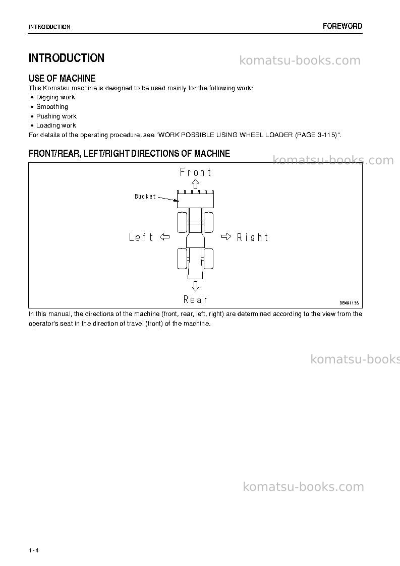 Komatsu wa800-3jpn-tier2 Operation manual cover Page 5 Komatsu wa800-3jpn-tier2 Operation manual cover Page 5