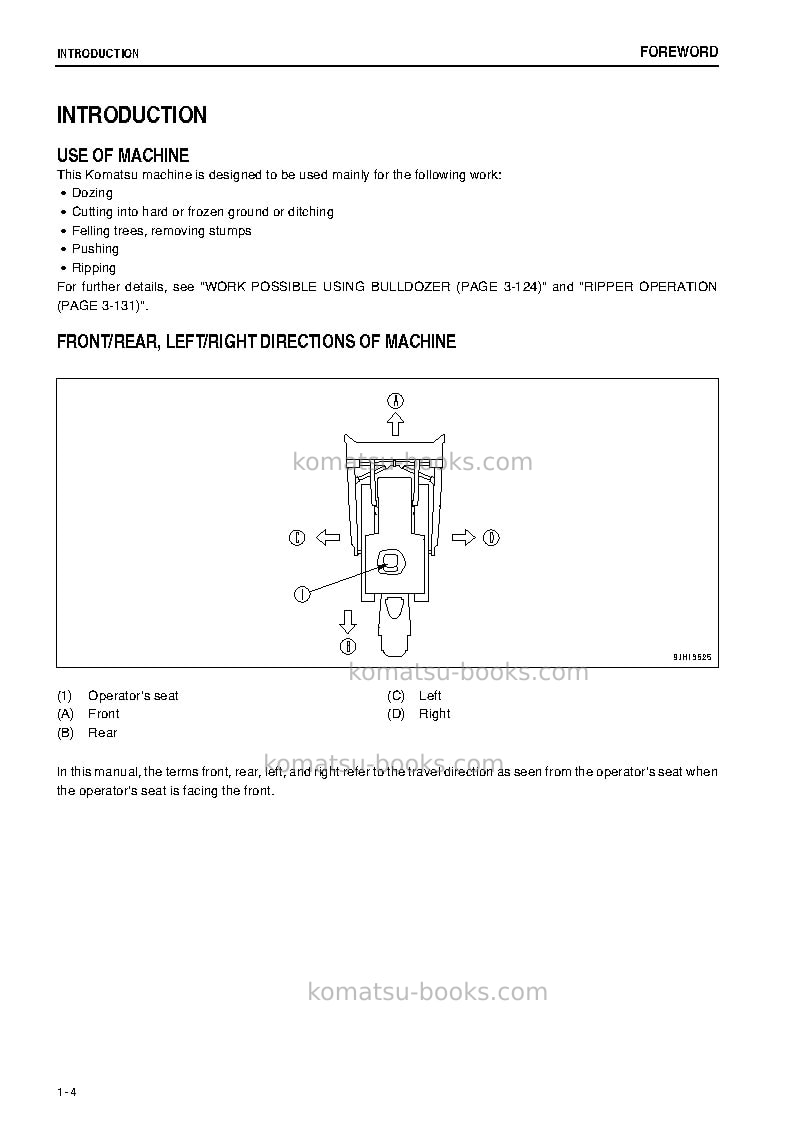 Komatsu d375a-5jpn-r Operation manual cover Page 5 Komatsu d375a-5jpn-r Operation manual cover Page 5